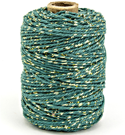 1050.5002.48 - Vivant - Ficelle en coton luxe, or/bleu acier - Ficelle en coton