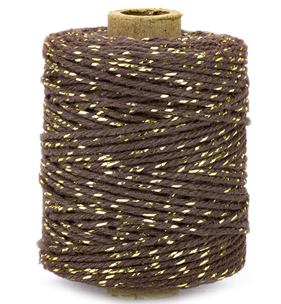 1050.5002.75 - Vivant - Ficelle en coton luxe, or/marron - Ficelle en coton