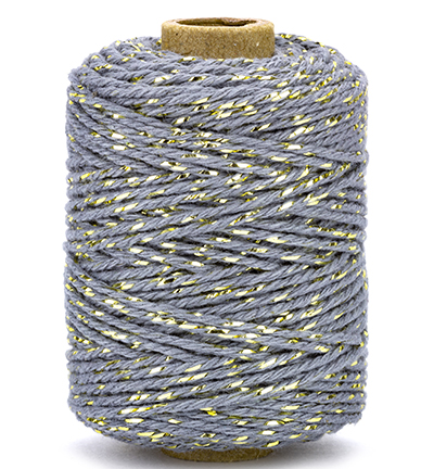 1050.5002.83 - Vivant - Ficelle en coton luxe, or / gris foncé - Ficelle en coton