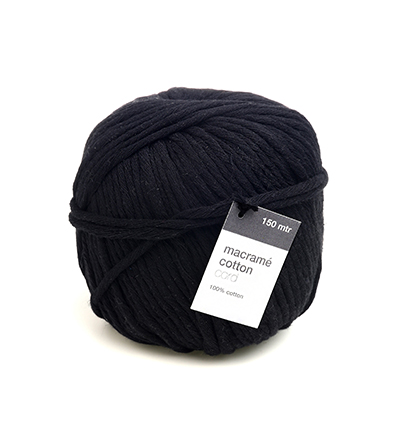 1059.15005.85 - Vivant - Macrame Cotton Cord, Noir - 
