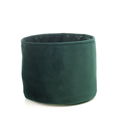 5354D.1113.69 - Vivant - Velvet Deluxe Pot Basket, Dark Green - 