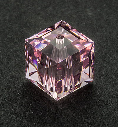 5601 C LIGHT ROSE 8M - Swarovski - (2) light rose - 5601 - Cube - 8mm