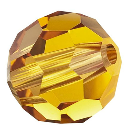 5000 R TOPAZ 8MM - Swarovski - (6) topaz - 5000 - Rond - 8mm
