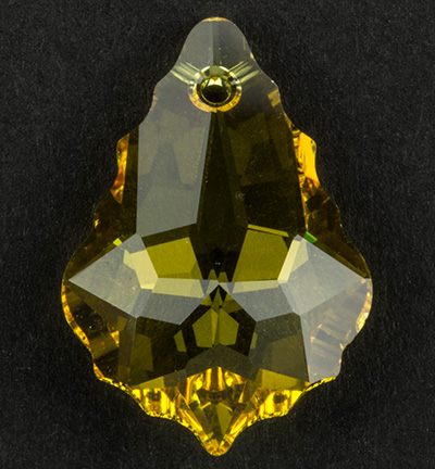 6090 MM22x15 LT TOPZ - Swarovski - Light Topaz - 6090 - Pendentifs barroque - 22 x 15mm