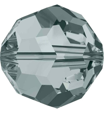 5000 8mm Black Diamo - Swarovski - (6) Black Diamond - 5000 - Rond - 8mm