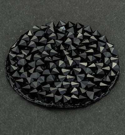 A72010-280 JET - Swarovski - Jet, rond, black background - 