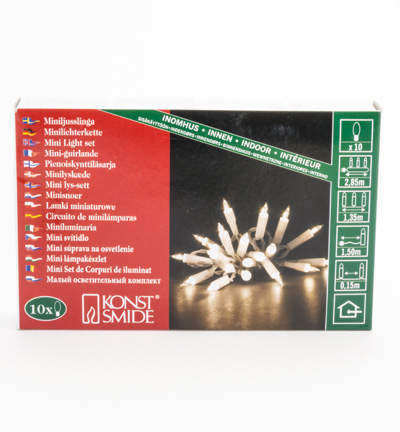 2111-002 - Kontsmide - Guirlande, Fil blanc, 10 Amp. - Mini guirlande