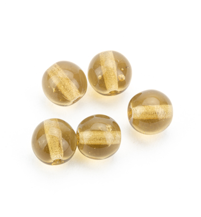111-19001-6mm-10220 - Kippers - (30) topaze, perle de verre ronde - Perle ronde