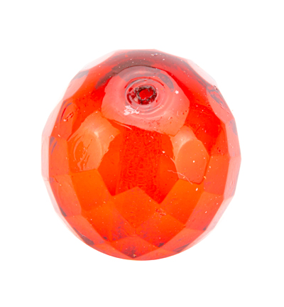 151 19001-14mm-90070 - Kippers - (5) Glas kraal, rond-facet, Light Siam AB, 14mm - Rond facette