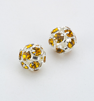 7192 6000 - Kippers - (2) Sphère en strass, émeraude - Sphère en strass