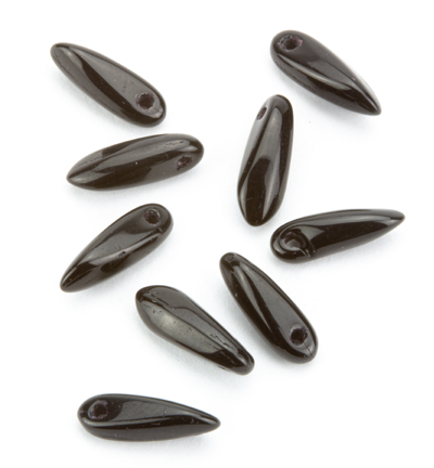 690014 / 23980 - Kippers - (100) Perle goutte, noir - Perle goutte