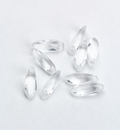 690014 / 00030 - Kippers - (100) Perle goutte, cristal - Perle goutte