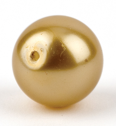 G 1615 - Kippers - (15) Perles Fines, 12mm, or clair - Perle 12mm