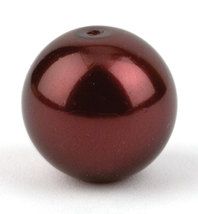 G 1266 - Kippers - (10) Perles Fines, 14mm, burgundy - Perle 14mm