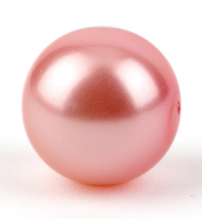 G 1232 - Kippers - (10) Perles Fines rondes, 14mm, rose - Perle 14mm