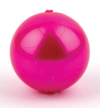 G 1246 - Kippers - (10) Perles Fines Rondes, 14mm, fuchsia - Perle 14mm