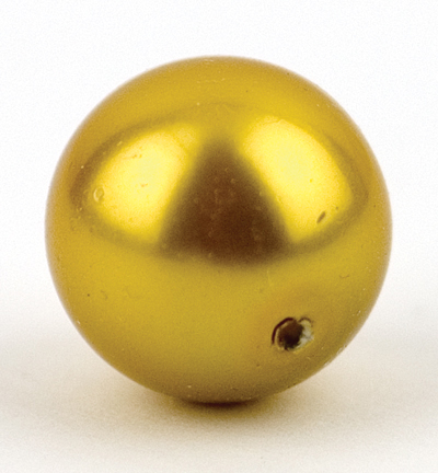G 1648 - Kippers - (6) Perles Fines Rondes, 16mm, jaune - Perle 16mm