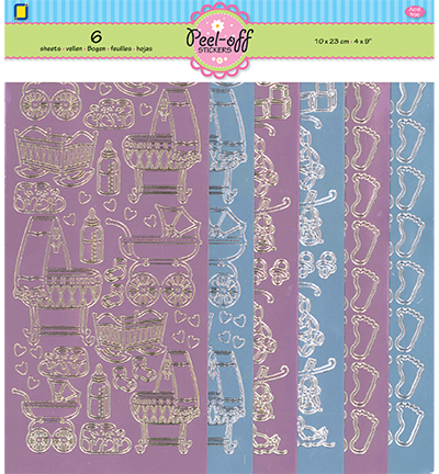 3.9905 - JeJe - Baby Boy & Girl - Peel-off Stickersets 6-pack