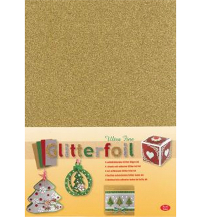 3.0365 - JeJe - Glitterfoil, Gold - Vinyle, folie & laminats 3.0365 - JeJe - Glitterfoil, Gold - Vinyle, folie & laminats