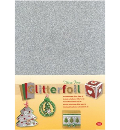 3.0366 - JeJe - Glitterfoil, Silver - Vinyle, folie & laminats 3.0366 - JeJe - Glitterfoil, Silver - Vinyle, folie & laminats