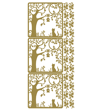 368100 G/G - JeJe - Tree Gold/Gold - Fleurs, animaux & figures