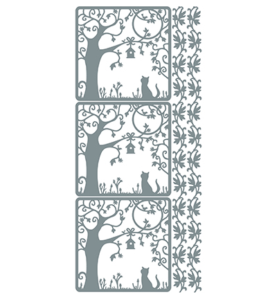 368101 S/S - JeJe - Tree Silver/Silver - Fleurs, animaux & figures