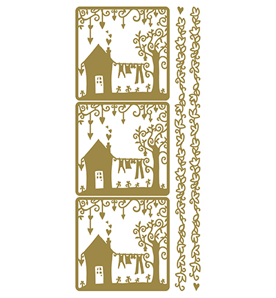 368200 G/G - JeJe - House Gold/Gold - Fleurs, animaux & figures
