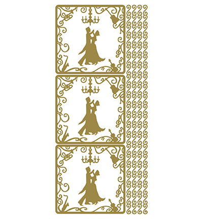 368400 G/G - JeJe - Dancing Couple Gold/Gold - Bordures, cadres & ornements 368400 G/G - JeJe - Dancing Couple Gold/Gold - Bordures, cadres & ornements
