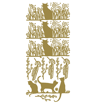 440500 G/G - JeJe - Cats Gold/Gold - Fleurs, animaux & figures