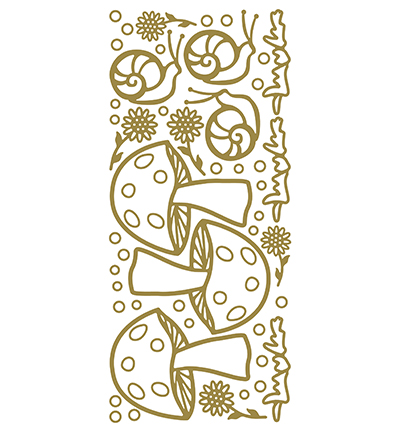 458700 G/G - JeJe - Garden Snail Gold/Gold - Fleurs, animaux & figures 458700 G/G - JeJe - Garden Snail Gold/Gold - Fleurs, animaux & figures