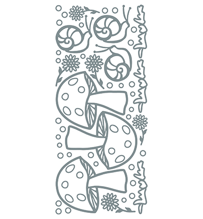 458701 S/S - JeJe - Garden Snail Silver/Silver - Fleurs, animaux & figures 458701 S/S - JeJe - Garden Snail Silver/Silver - Fleurs, animaux & figures