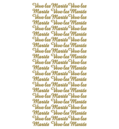 276700 G/G - JeJe - Vive les Maries Gold/Gold - Textes, alphabet & chiffres 276700 G/G - JeJe - Vive les Maries Gold/Gold - Textes, alphabet & chiffres