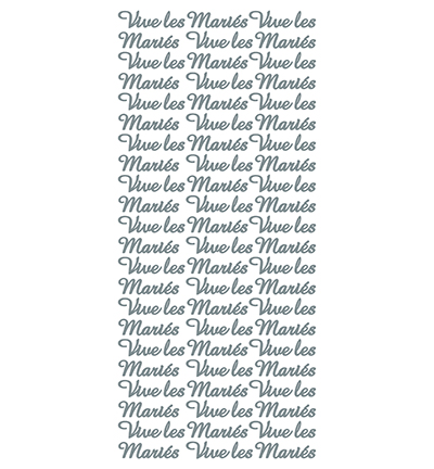 276701 S/S - JeJe - Vive les Maries Silver/Silver - Textes, alphabet & chiffres 276701 S/S - JeJe - Vive les Maries Silver/Silver - Textes, alphabet & chiffres