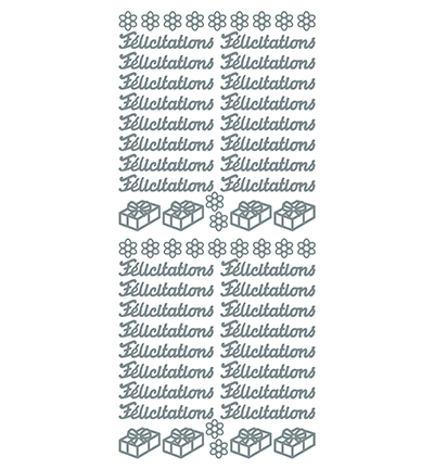 1.0951 S/S - JeJe - Felicitations Silver/Silver - Textes, alphabet & chiffres 1.0951 S/S - JeJe - Felicitations Silver/Silver - Textes, alphabet & chiffres