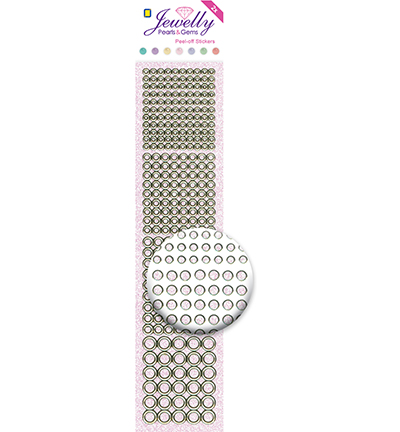 3.8054 - JeJe - Dots, Glitter Transparant White - Jewelly 3.8054 - JeJe - Dots, Glitter Transparant White - Jewelly