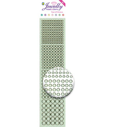 3.8056 - JeJe - Dots, Glitter Transparant Green - Jewelly 3.8056 - JeJe - Dots, Glitter Transparant Green - Jewelly