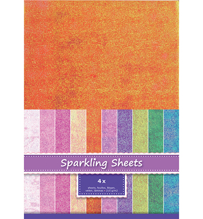 8.6970 - JeJe - Sparkling Sheets Tangerine - Sparkling Paper