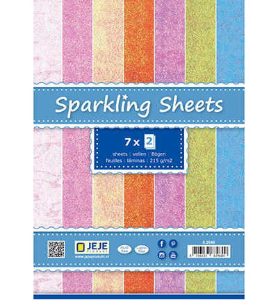8.2046 - JeJe - Sparkling Sheets A5, Assorti - 