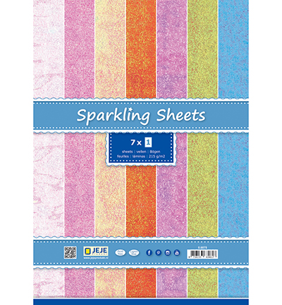 8.6875 - JeJe - Sparkling Sheets A4, Assorti - 