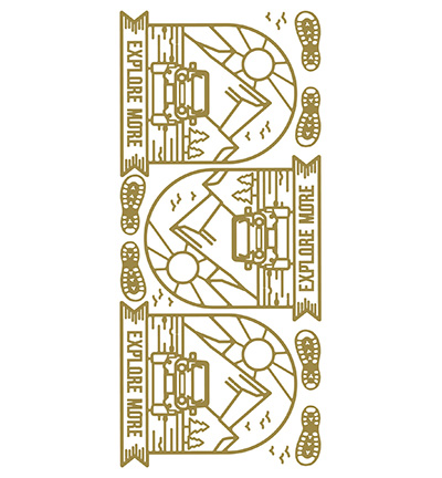 563800 G/G - JeJe - 10 Stickers Gold/Gold, Explore More - 