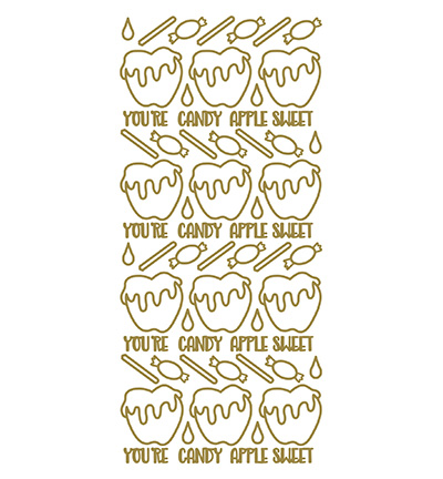 565200 G/G - JeJe - 10 Stickers Gold/Gold, Candy Apple - 