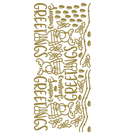 571200 G/G - JeJe - 10 Stickers Gold/Gold, Sweater Reindeer - 