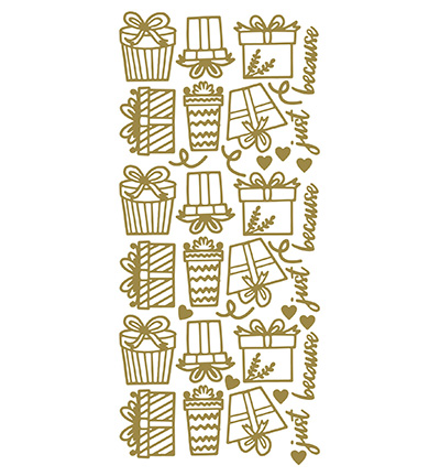 571600 G/G - JeJe - 10 Stickers Gold/Gold, Gifts - 