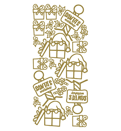 573700 G/G - JeJe - 10 Stickers Gold/Gold, Santa's Workshop - Krazy peel-off 573700 G/G - JeJe - 10 Stickers Gold/Gold, Santa's Workshop - Krazy peel-off