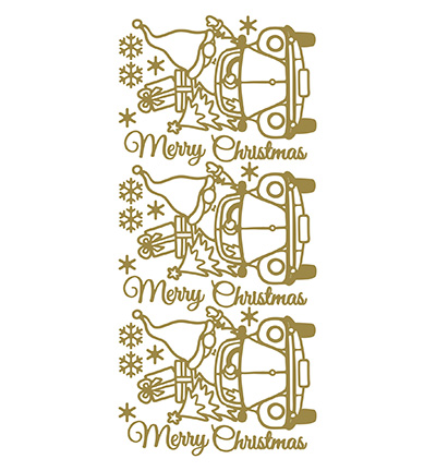 579000 G/G - JeJe - 10 Stickers Gold/Gold, Gnome X-mas - 