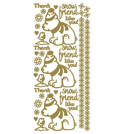 552700 G/G - JeJe - 10 Stickers Gold/Gold, Ijsbeer - Krazy peel-off 552700 G/G - JeJe - 10 Stickers Gold/Gold, Ijsbeer - Krazy peel-off