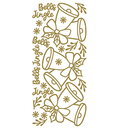 577600 G/G - JeJe - 10 Stickers Gold/Gold, Jingle Bells - 