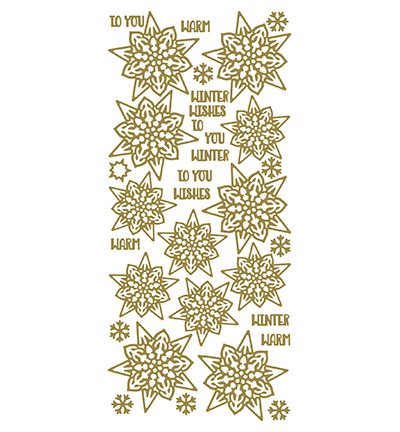 566800 G/G - JeJe - 10 Stickers Gold/Gold, Mandala Sterren - 