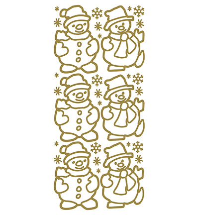 418100 G/G - JeJe - 10 Stickers Gold/Gold, Sneeuwpop - Krazy peel-off 418100 G/G - JeJe - 10 Stickers Gold/Gold, Sneeuwpop - Krazy peel-off