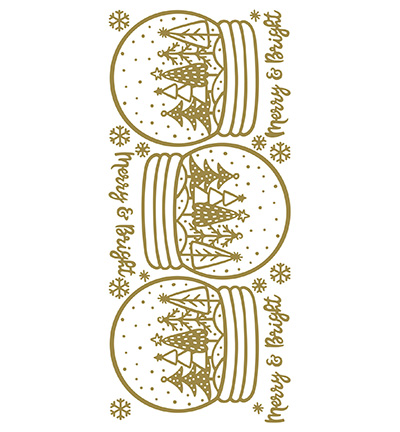 571100 G/G - JeJe - 10 Stickers Gold/Gold, Tree Globe - 